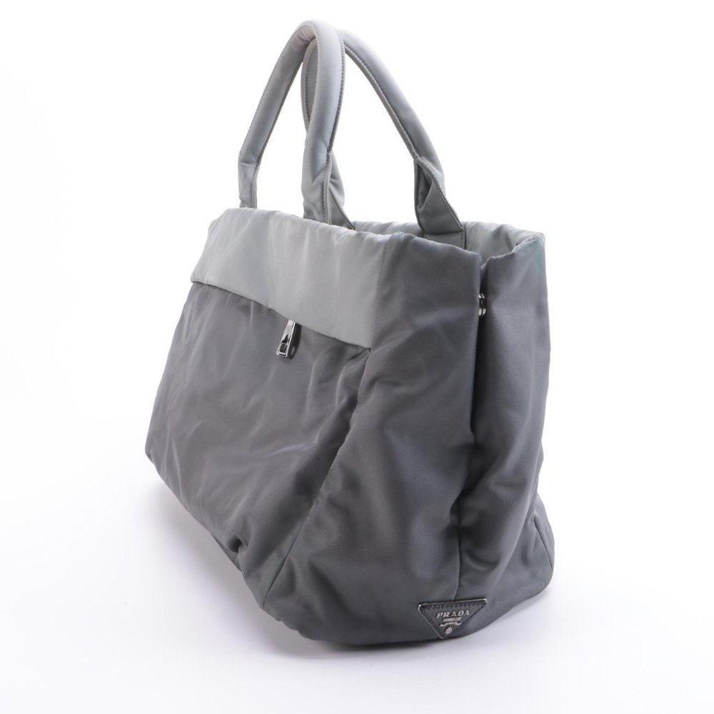 Prada Grey Tessuto Nylon Weekend Bag/Tote